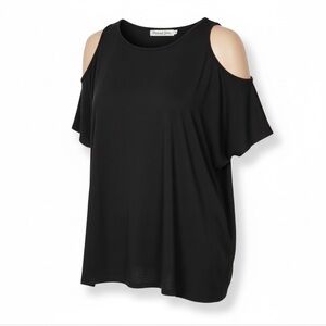 Michael Stars Black Cold Shoulder Tee